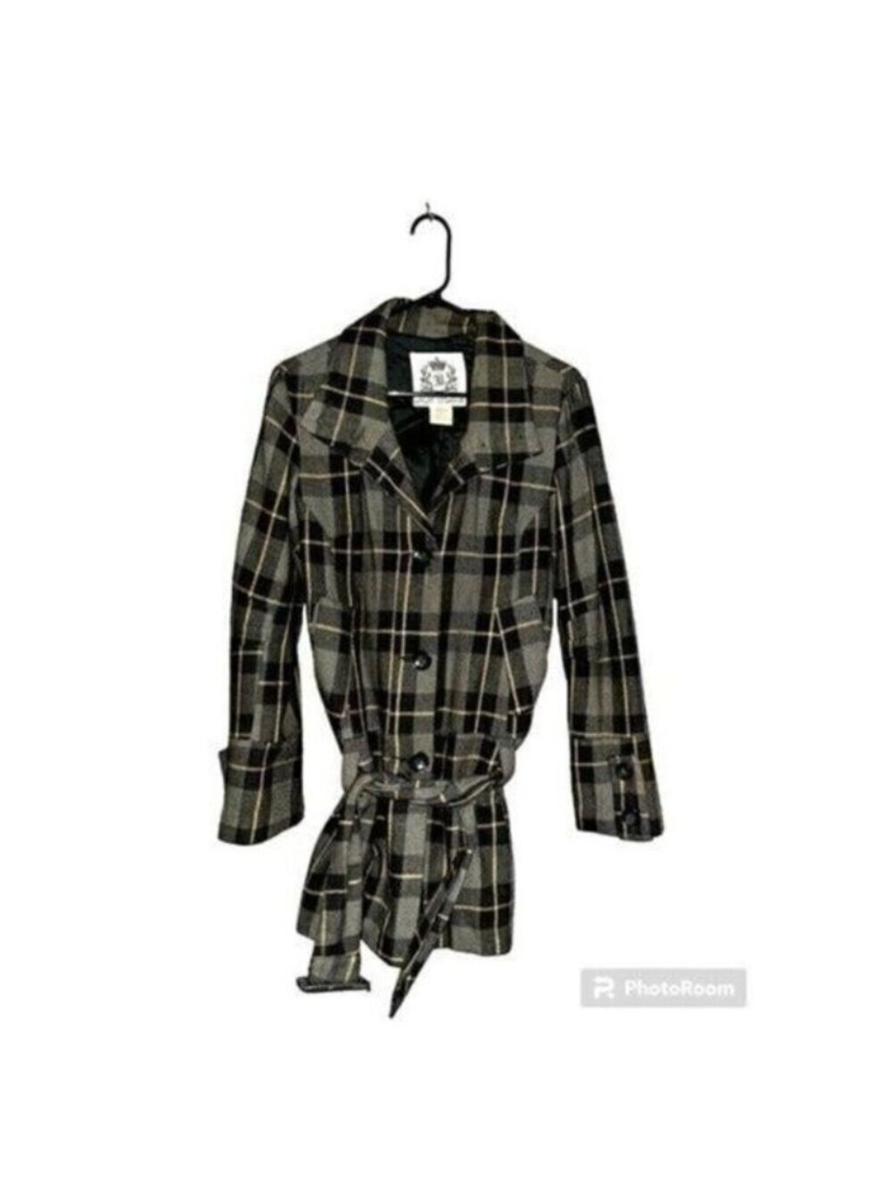 BB Dakota Plaid Double Breasted Peacoat